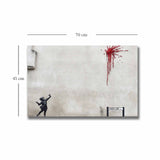 Tablou canvas 4570BANKSY004, Multicolor, 45x70x3 cm