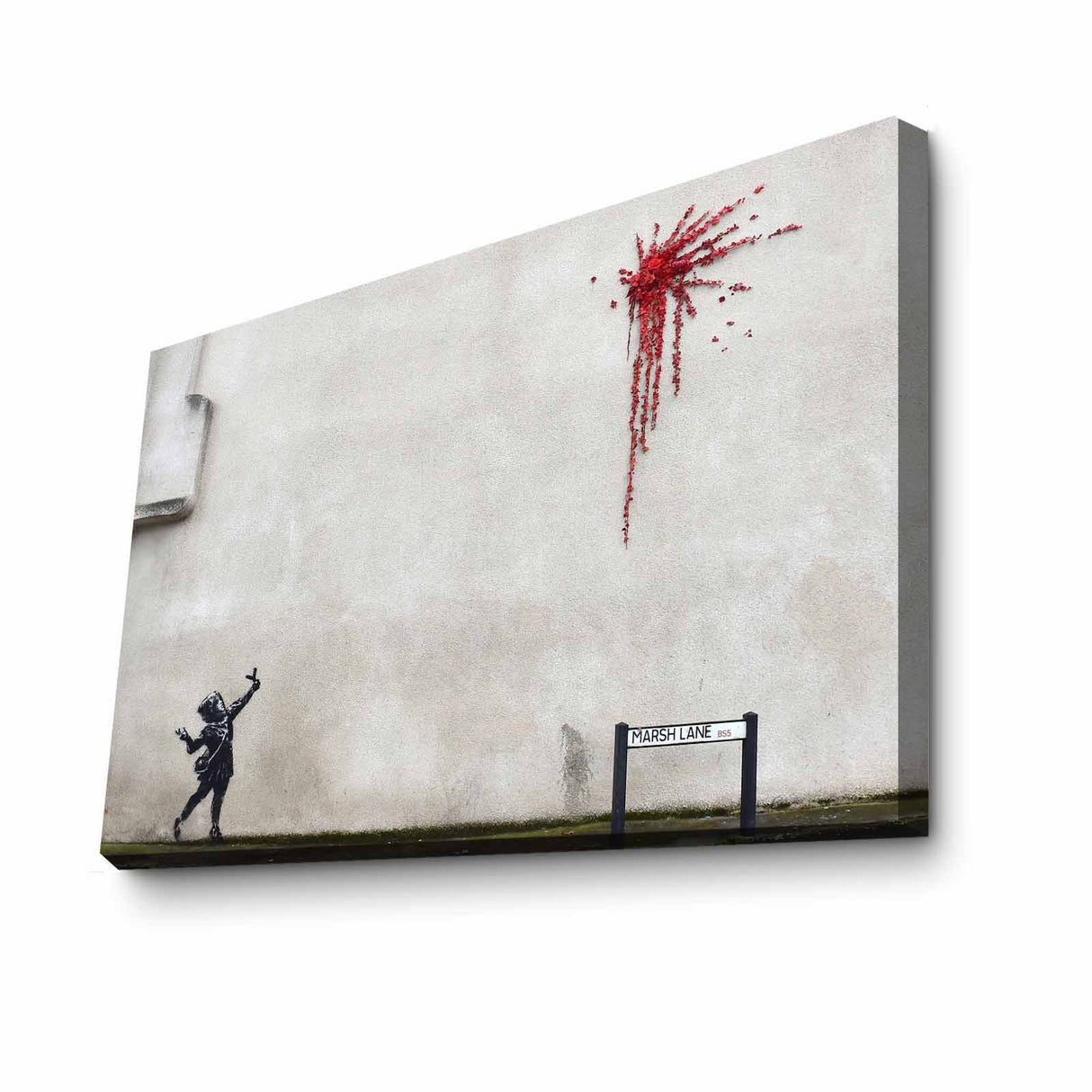 Tablou canvas 4570BANKSY004, Multicolor, 45x70x3 cm