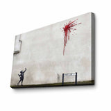 Tablou canvas 4570BANKSY004, Multicolor, 45x70x3 cm