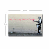 Tablou canvas 4570BANKSY006, Multicolor, 45x70x3 cm