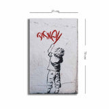 Tablou canvas 4570BANKSY011, Multicolor, 45x70x3 cm