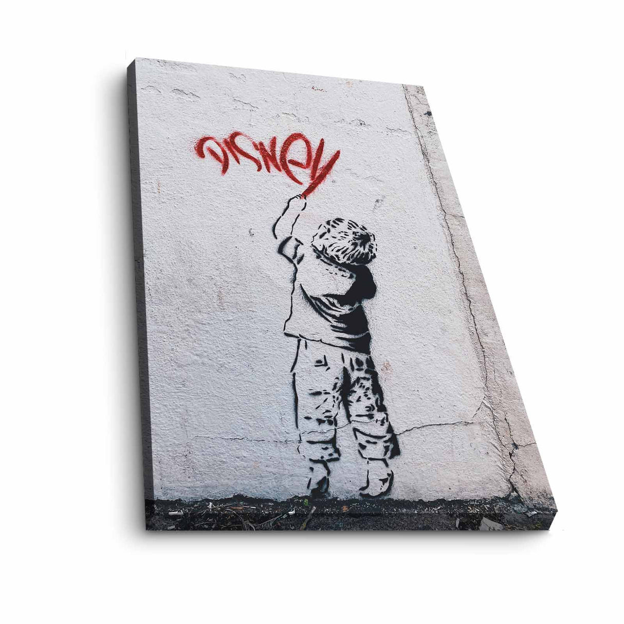 Tablou canvas 4570BANKSY011, Multicolor, 45x70x3 cm