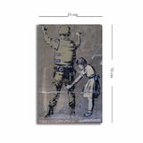 Tablou canvas 4570BANKSY014, Multicolor, 45x70x3 cm