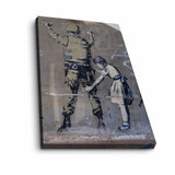 Tablou canvas 4570BANKSY014, Multicolor, 45x70x3 cm