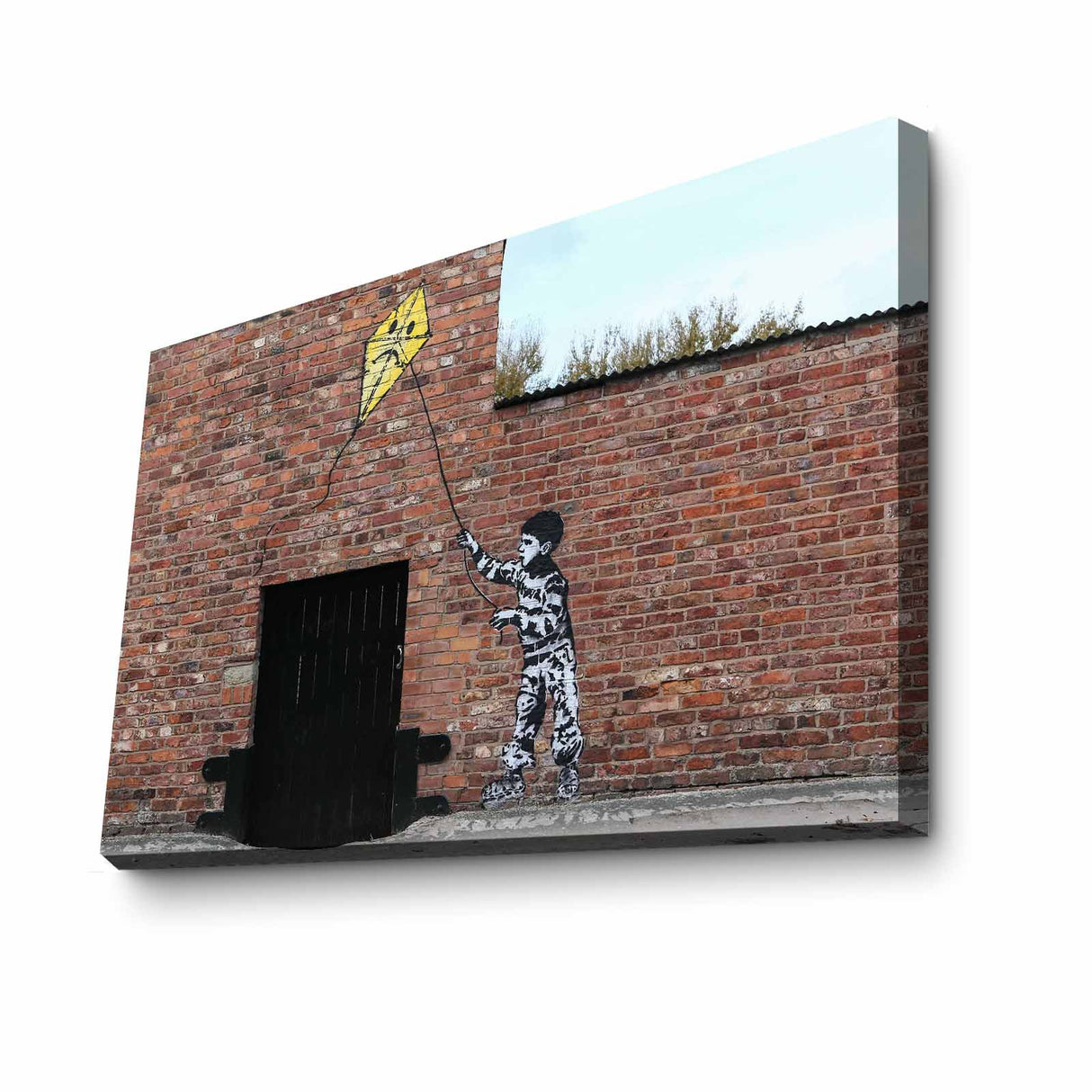Tablou canvas 4570BANKSY019, Multicolor, 45x70x3 cm