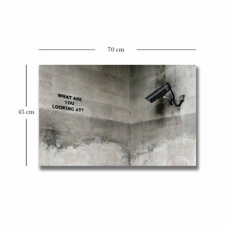 Tablou canvas 4570BANKSY020, Multicolor, 45x70x3 cm