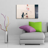 Tablou canvas 4570BANKSY024, Multicolor, 45x70x3 cm