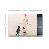 Tablou canvas 4570BANKSY024, Multicolor, 45x70x3 cm