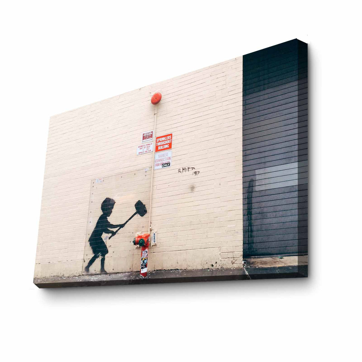 Tablou canvas 4570BANKSY024, Multicolor, 45x70x3 cm