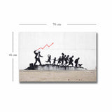 Tablou canvas 4570BANKSY026, Multicolor, 45x70x3 cm