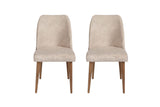 Set 2 scaune Nova 071 V2, Crem - Nuc, 50x49x90 cm