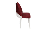 Set 2 scaune Nova 081 V2, Bordo - Alb, 50x49x90 cm