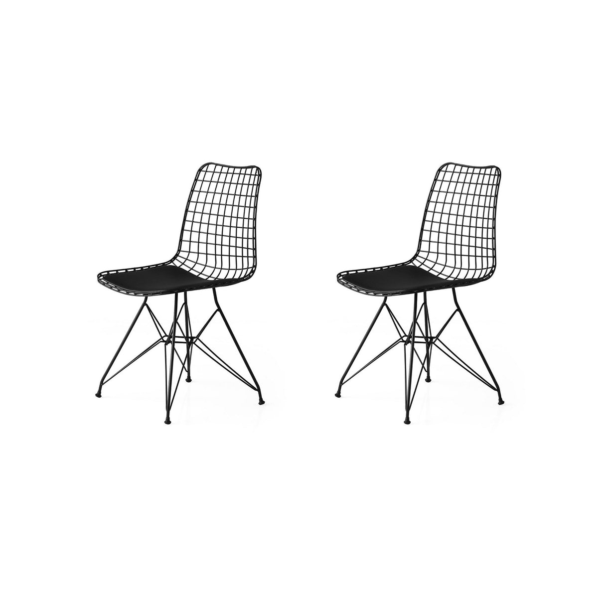 Set 2 scaune Tivoli 271 V2, Negru, 46x43x81 cm
