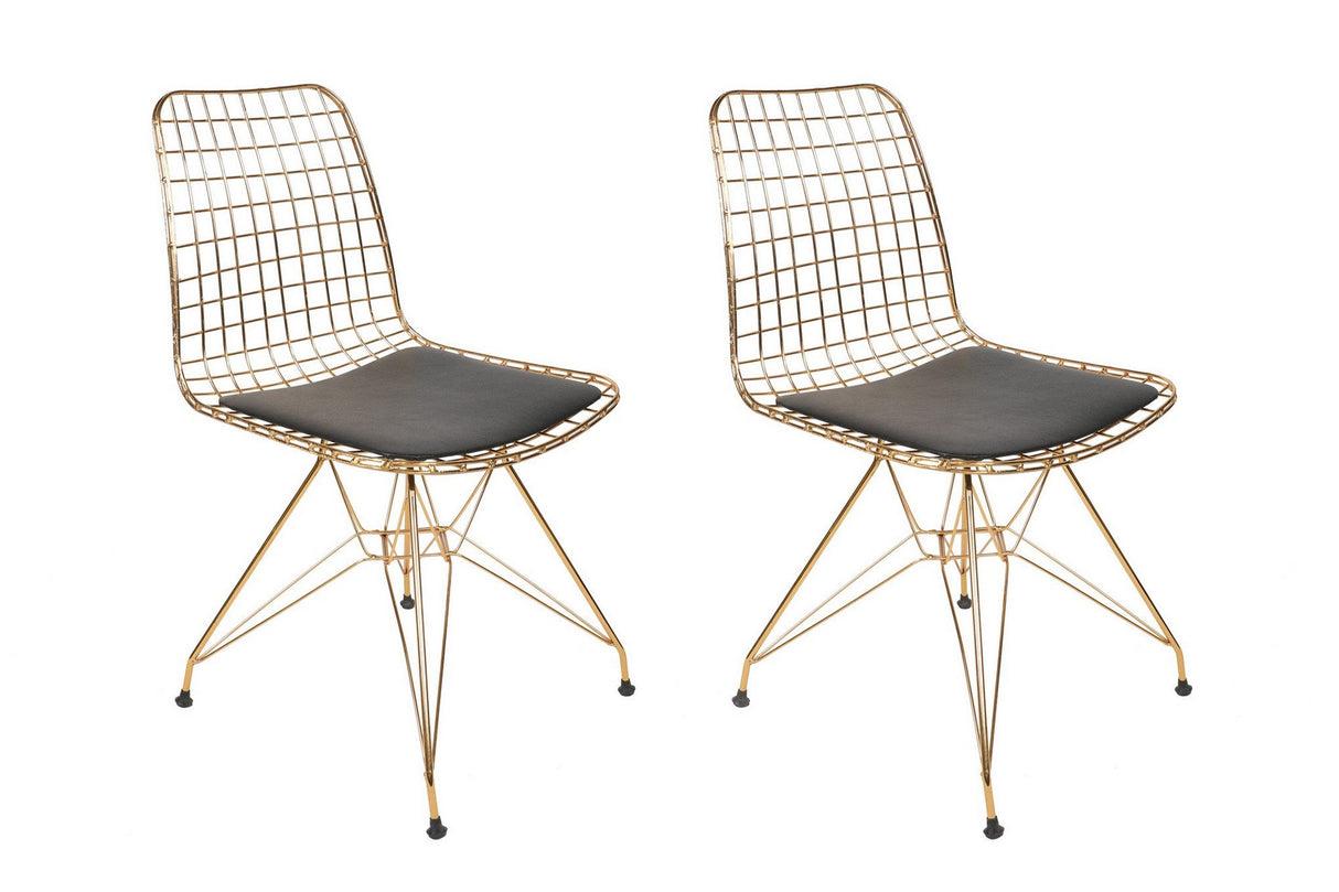 Set 2 scaune Tivoli 273 V2, Auriu, 46x43x81 cm