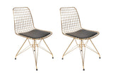 Set 2 scaune Tivoli 273 V2, Auriu, 46x43x81 cm