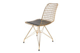 Set 2 scaune Tivoli 273 V2, Auriu, 46x43x81 cm