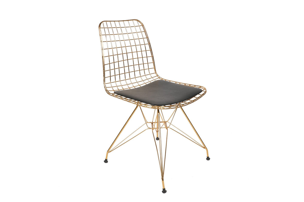 Set 2 scaune Tivoli 273 V2, Auriu, 46x43x81 cm