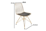 Set 2 scaune Tivoli 273 V2, Auriu, 46x43x81 cm