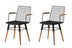 Set 2 scaune Trend 270 V2, Negru - Nuc, 43x39x82 cm, SKU 974NMB1209, imagine 1