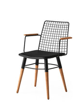 Set 2 scaune Trend 270 V2, Negru - Nuc, 43x39x82 cm