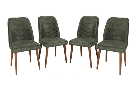 Set 4 scaune Dallas 558 V4, Nuc - Dark green, 50x49x90 cm