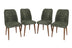 Set 4 scaune Dallas 558 V4, Nuc - Dark green, 50x49x90 cm, SKU 974NMB1212, imagine 1