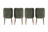 Set 4 scaune Dallas 558 V4, Nuc - Dark green, 50x49x90 cm