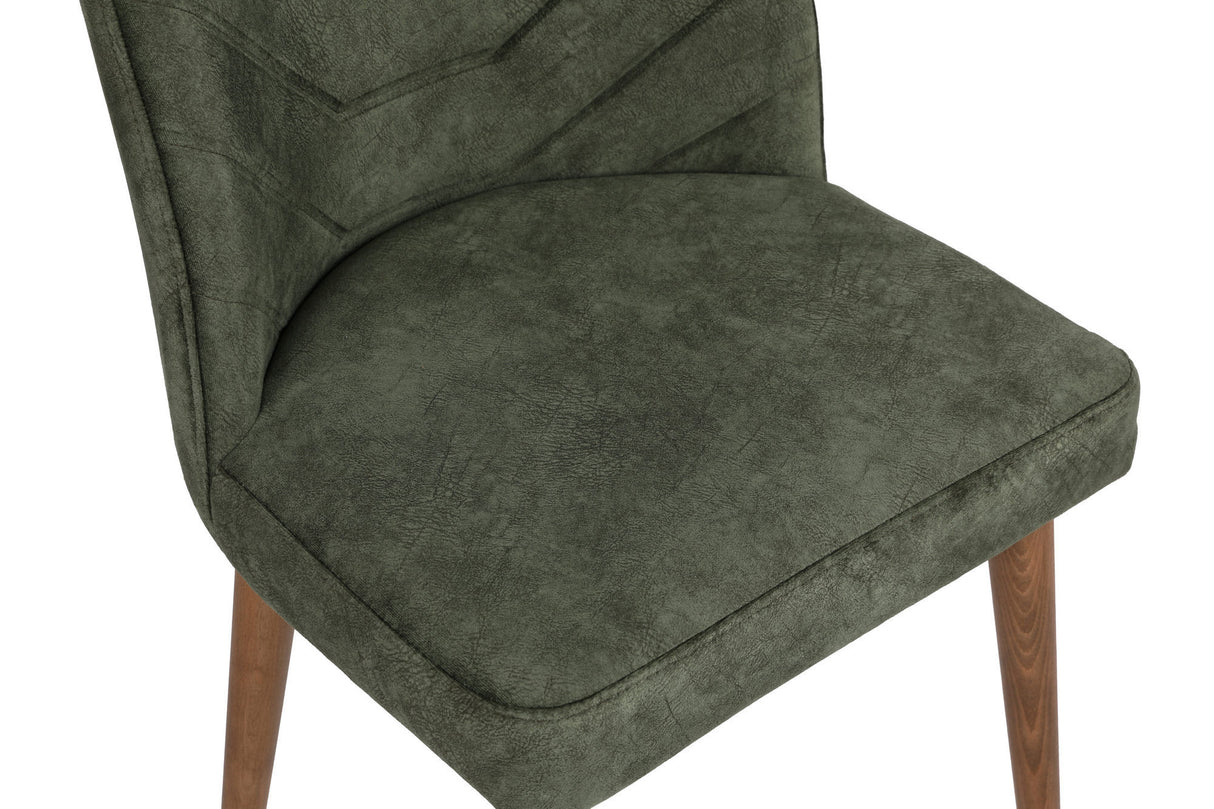 Set 4 scaune Dallas 558 V4, Nuc - Dark green, 50x49x90 cm