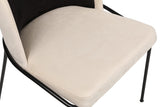 Set 4 scaune Dore 145 V4, Negru - Crem, 54x55x86 cm