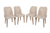 Set 4 scaune Nova 071 V4, Crem - Nuc, 50x49x90 cm, SKU 974NMB1219, imagine 1