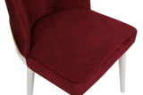 Set 4 scaune Nova 081 V4, Bordo - Alb, 50x49x90 cm
