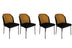 Set 4 scaune Dore-142 V4, Muștar - Negru, 54x55x86 cm, SKU 974NMB1575, imagine 1