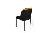 Set 4 scaune Dore-142 V4, Muștar - Negru, 54x55x86 cm