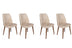 Set 4 scaune Dallas-550 V4, Bej - Nuc, 50x49x90 cm, SKU 974NMB1581, imagine 1