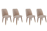 Set 4 scaune Hugo-387 V4, Crem - Auriu, 50x49x90 cm