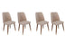 Set 4 scaune Hugo-387 V4, Crem - Auriu, 50x49x90 cm, SKU 974NMB1598, imagine 1