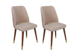 Set 4 scaune Hugo-387 V4, Crem - Auriu, 50x49x90 cm