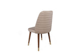 Set 4 scaune Hugo-387 V4, Crem - Auriu, 50x49x90 cm