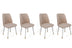 Set 4 scaune Hugo-407 V4, Crem - Alb - Auriu, 50x49x90 cm, SKU 974NMB1603, imagine 1