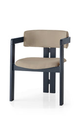 Scaun CO - 002, Negru - Mink, 58x49x76 cm