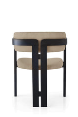 Scaun CO - 002, Negru - Mink, 58x49x76 cm