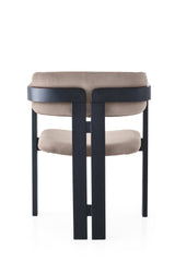 Scaun CO - 020, Negru - Maro deschis, 58x49x76 cm
