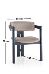 Scaun CO - 020, Negru - Maro deschis, 58x49x76 cm