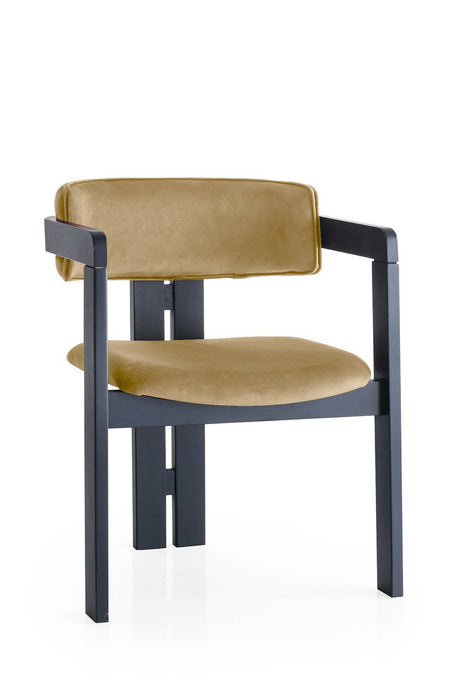Scaun CO - 021, Negru - Light taupe, 58x49x76 cm