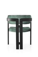 Scaun CO - 023, Negru - Verde, 58x49x76 cm