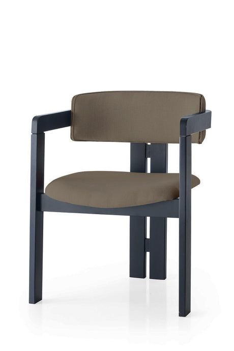 Scaun CO - 025, Negru - Maro, 58x49x76 cm