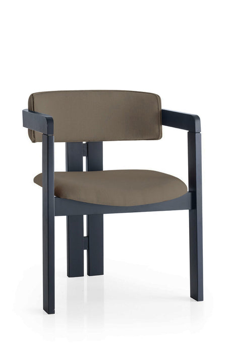 Scaun CO - 025, Negru - Maro, 58x49x76 cm