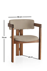Scaun CO - 033, Nuc - Mink, 58x49x76 cm