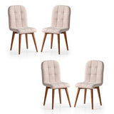 Set 4 scaune Retro - 708, Crem, 41x51x88 cm