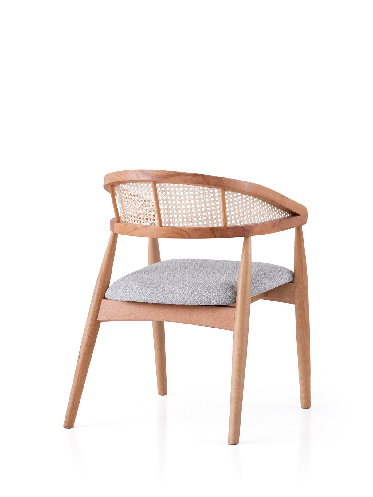 Scaun Atlas - 4351, Stejar - Albastru deschis, 53x53x75 cm